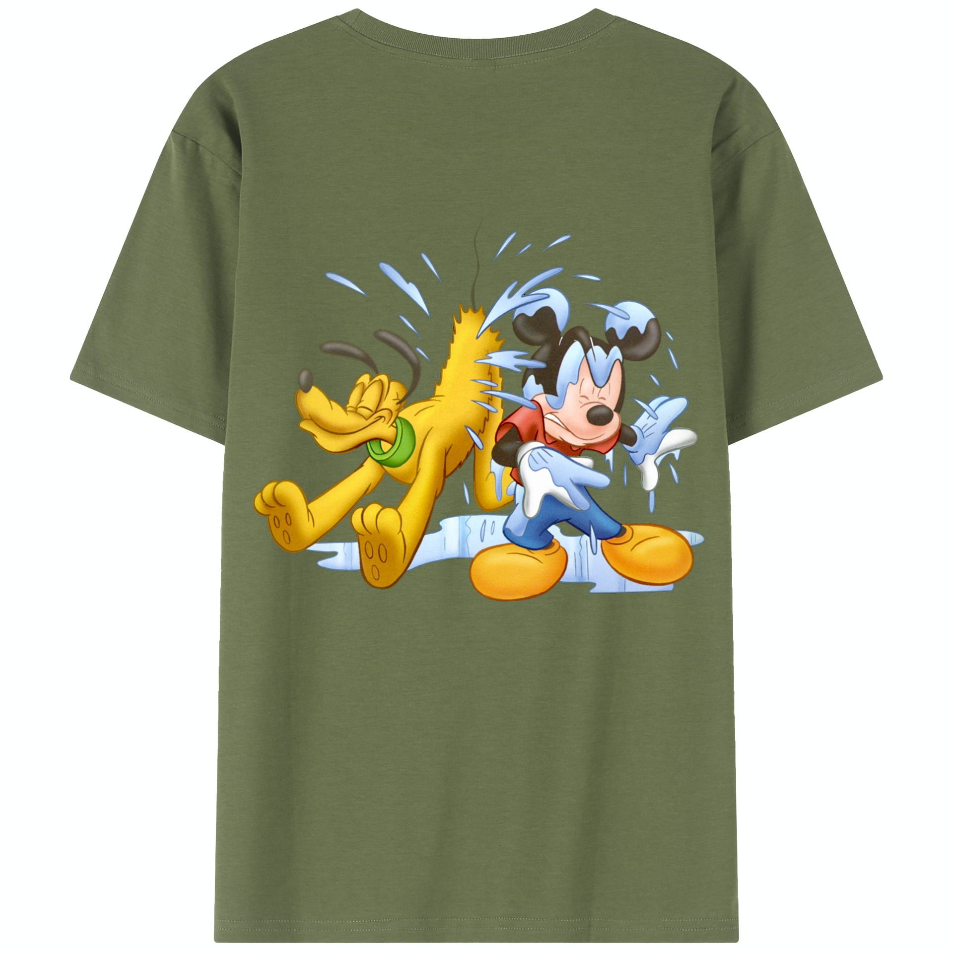 （画像用） ミッキーマウス Mickey Mouse 綿100％半袖Tシャツ（背面プリント）